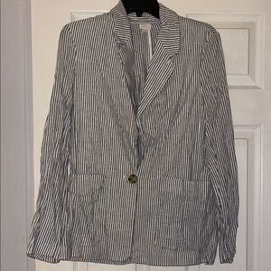 A New Day Navy and White Striped Blazer (XS)